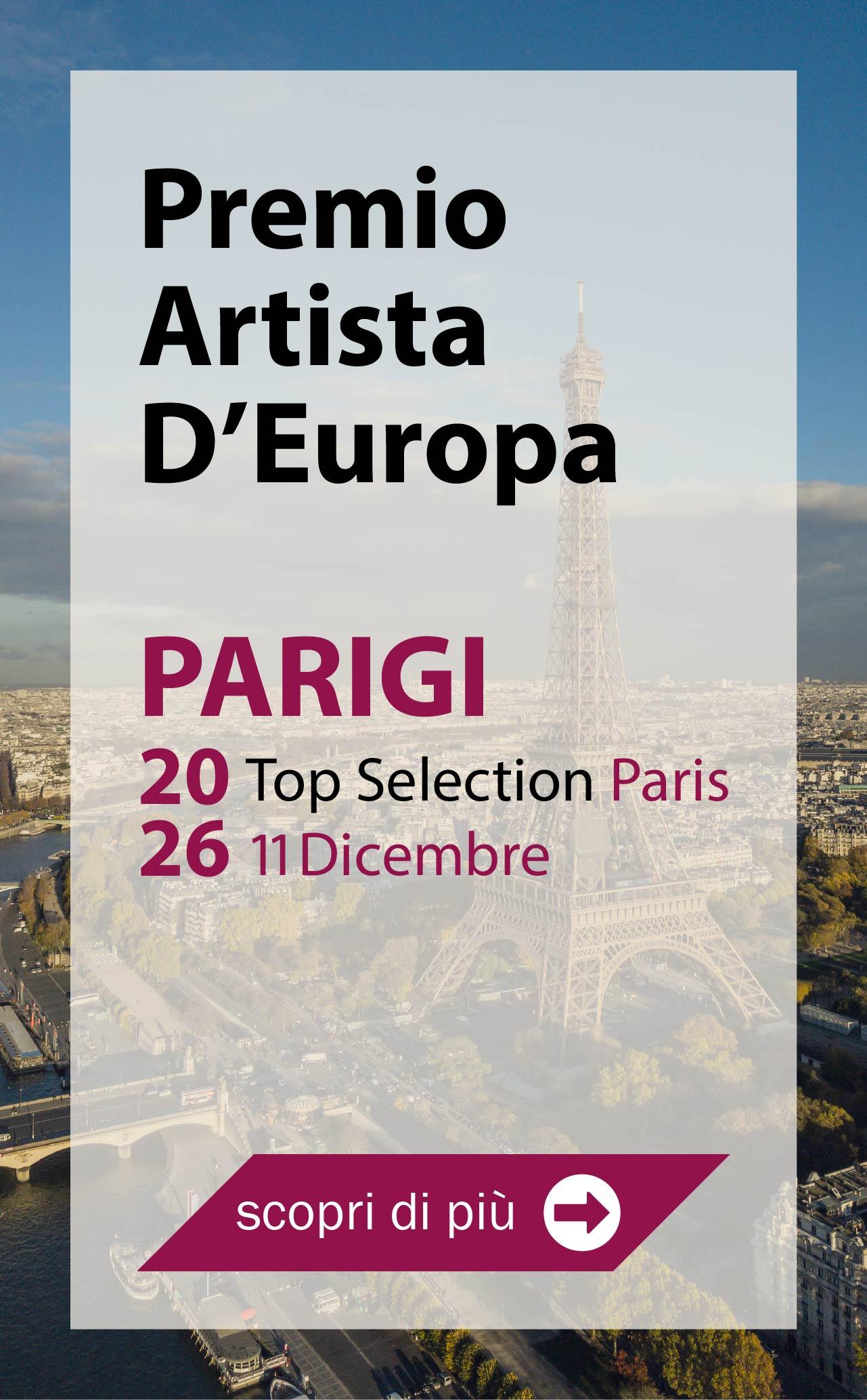 Candidati subito - Preamio Artista D'Europa - PARIGI 2026