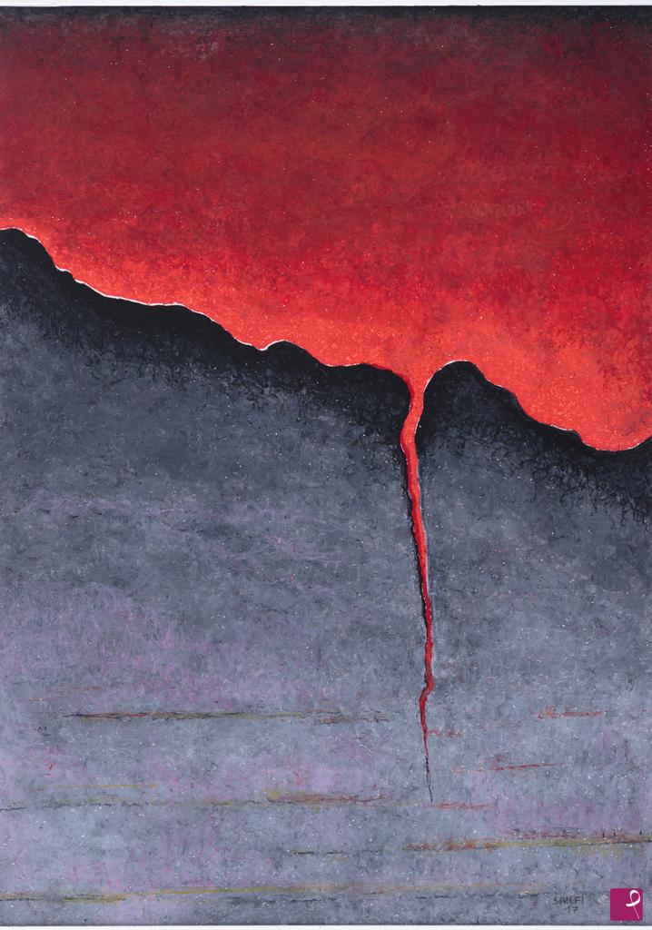 quadri in vendita online - 0177     " Rosso imponente "