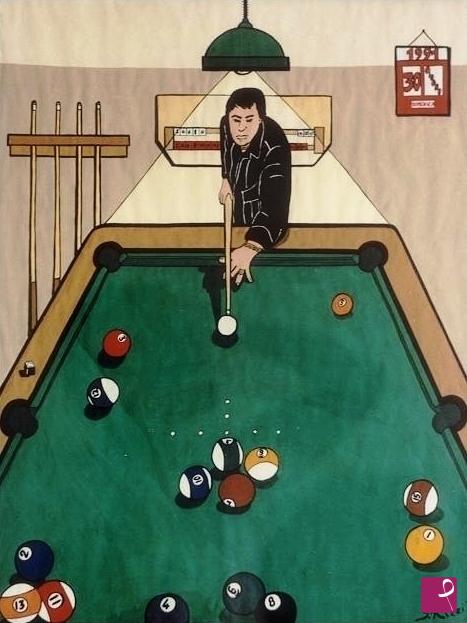 quadri in vendita online - 08 - IL GIOCATORE DI BILIARDO