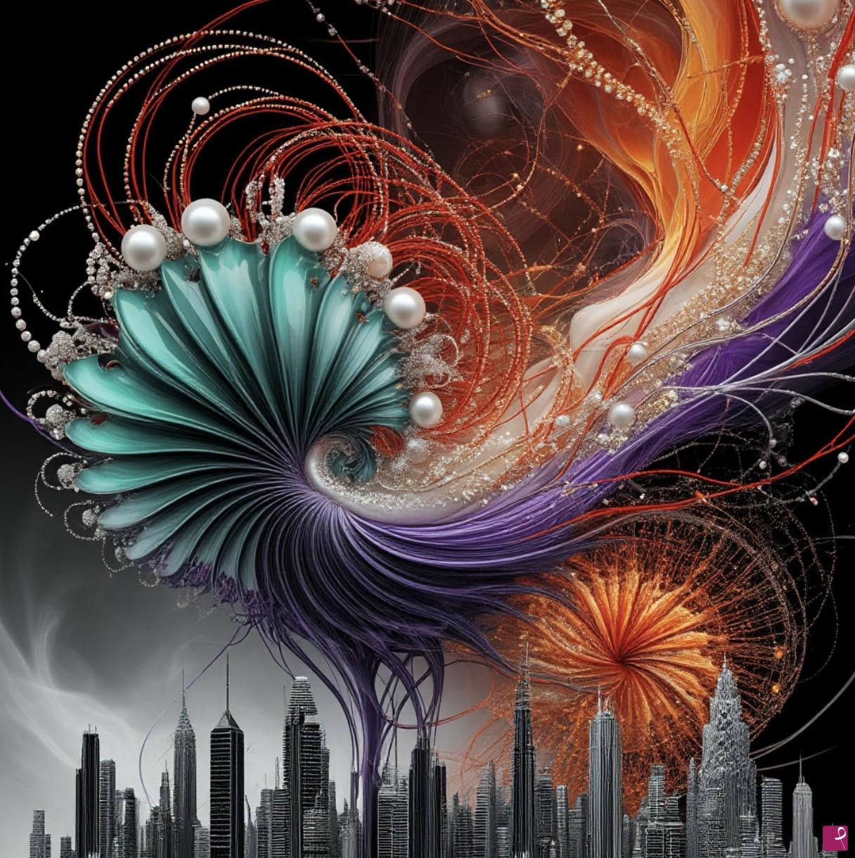 quadri in vendita online - A kite over the city