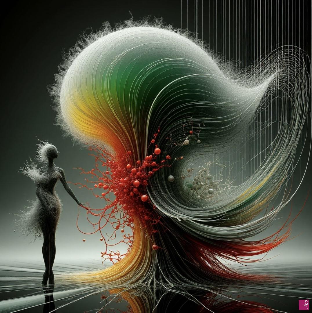 quadri in vendita online - A woman and something
