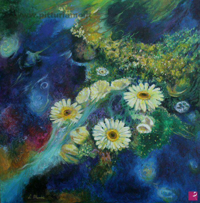 quadri in vendita online - Acqua e fiori