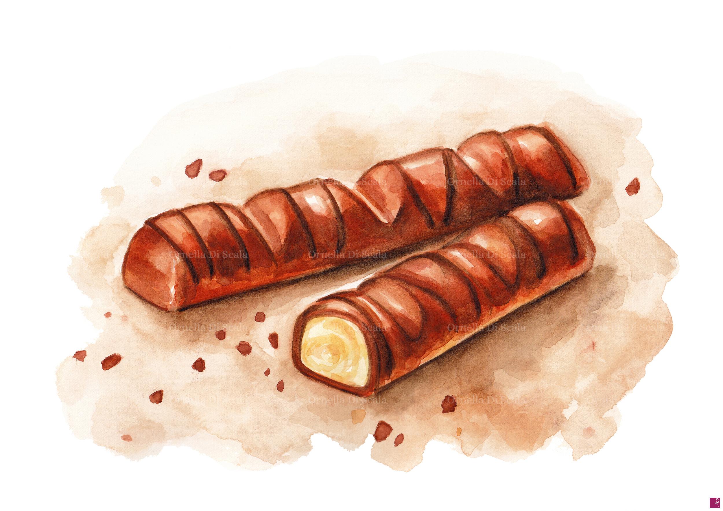quadri in vendita online - Acquerello Kinder Bueno 