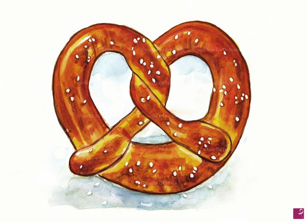 quadri in vendita online - Acquerello Pretzel 