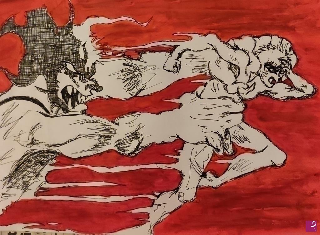 quadri in vendita online - Akira -Devilman 