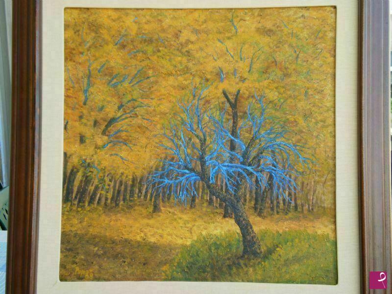 quadri in vendita online - albero blu