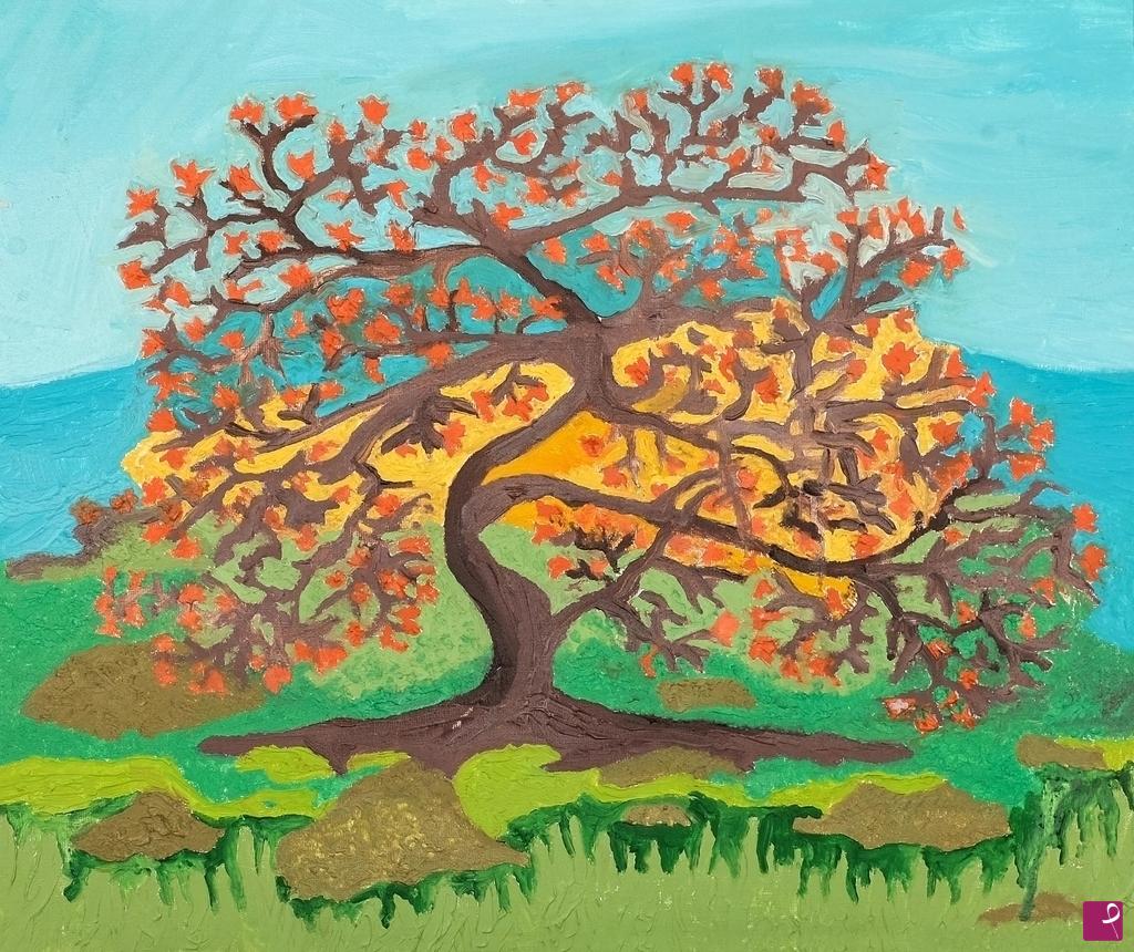 quadri in vendita online - ALBY MILANO - L'ALBERO SOLITARIO ...