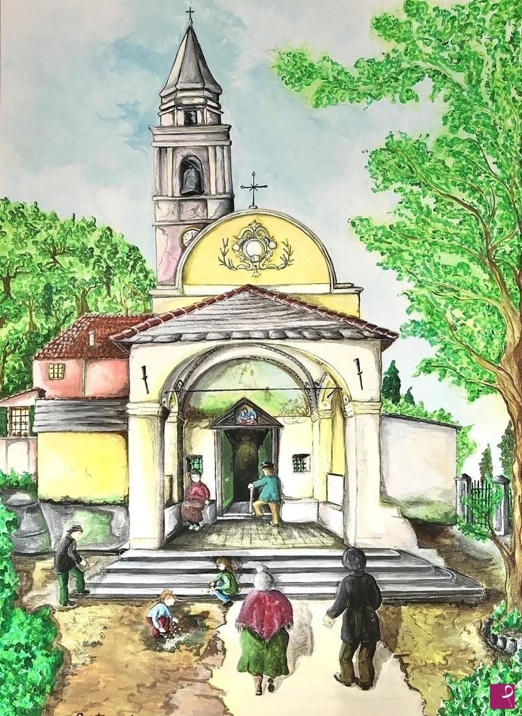 quadri in vendita online - Alla chiesa di San Luca