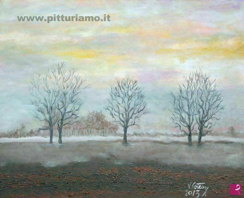 quadri in vendita online - Amici in Inverno