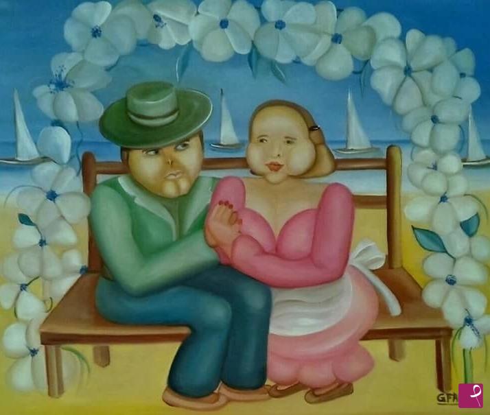 quadri in vendita online - Amore d'altri tempi