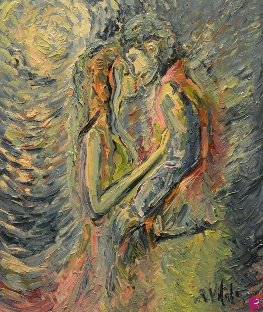 quadri in vendita online - "Amore sotto la luna"