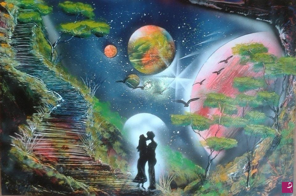 quadri in vendita online - amore tra i pianeti