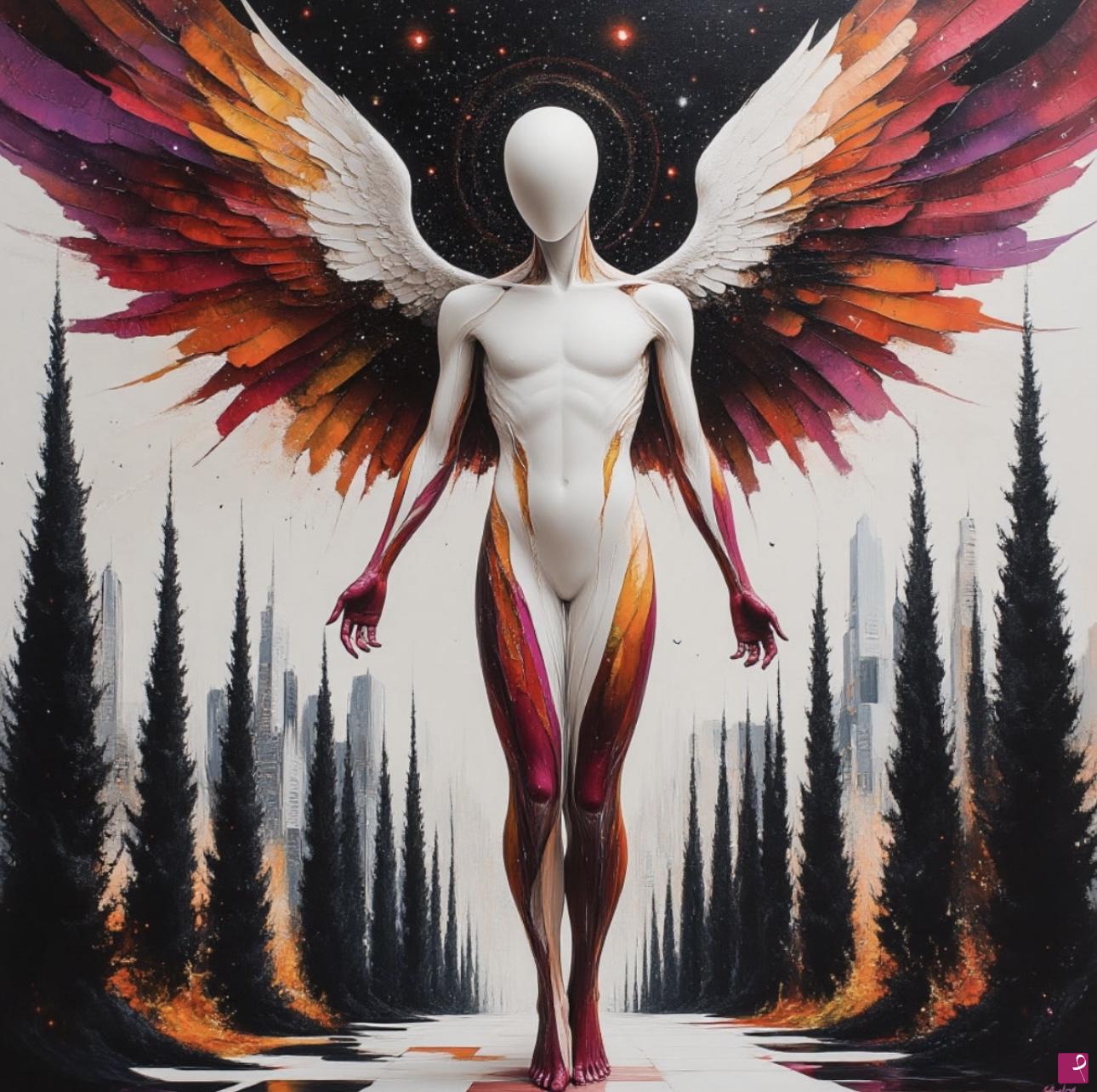 quadri in vendita online - Angel without face
