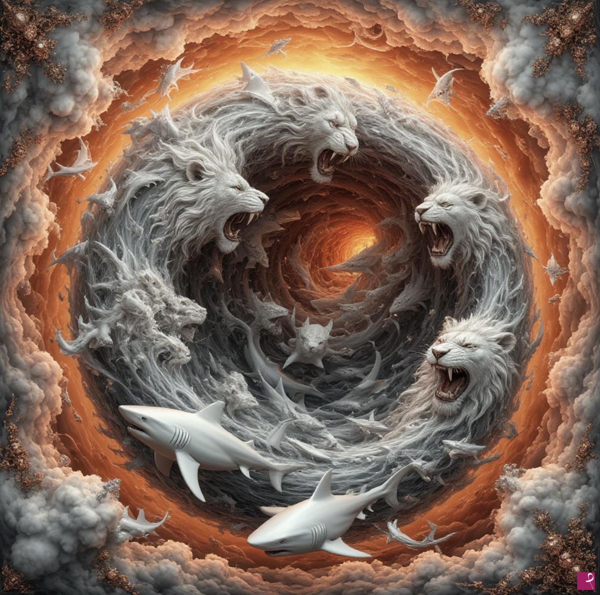 quadri in vendita online - Animals in sky2