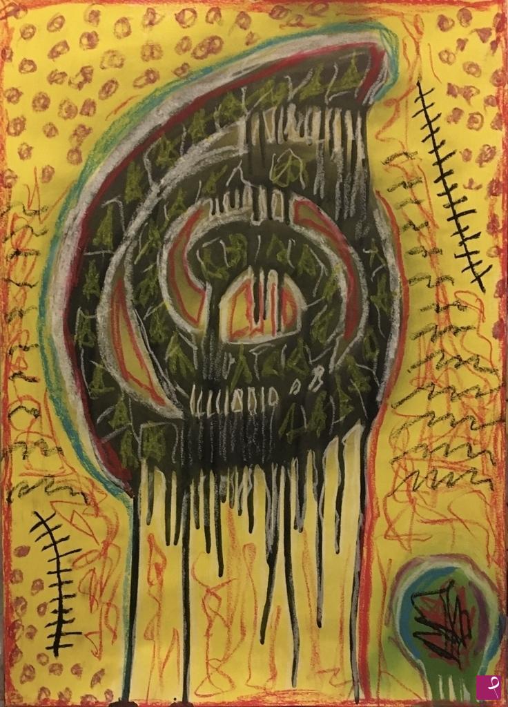 quadri in vendita online - “apotropaic spiral” 