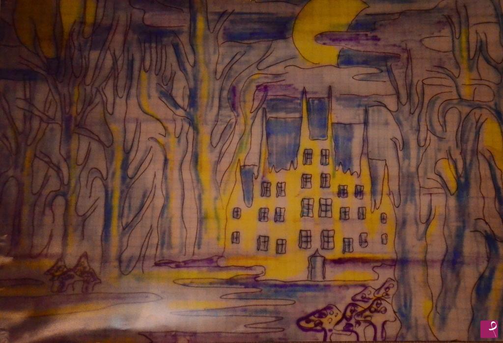 quadri in vendita online - APPARIZIONE DELLA VILLA DEI MISTERI NEL BOSCO NORDICO ASTRALE