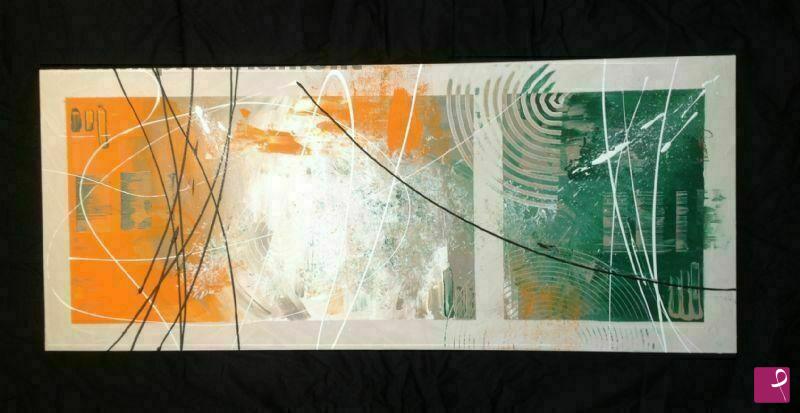 quadri in vendita online - Arancio verde