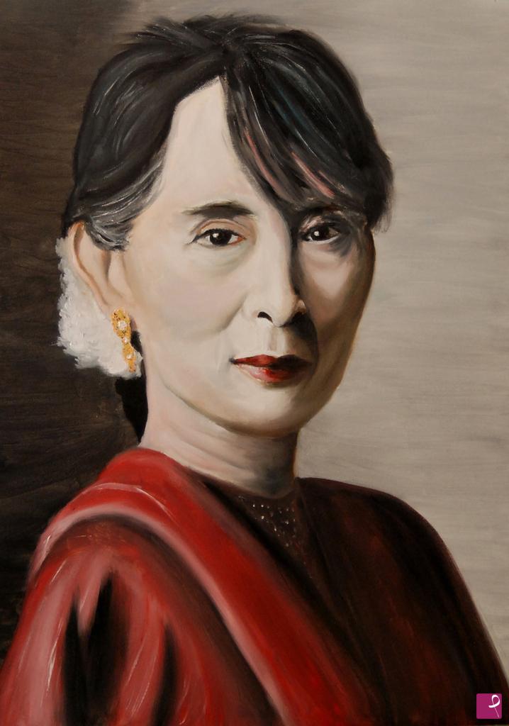 quadri in vendita online - Aung San Suu Kyi