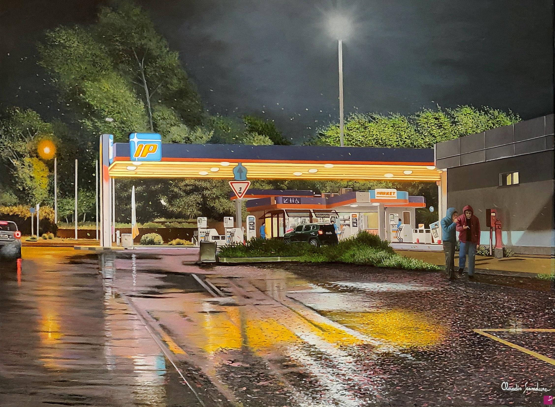 quadri in vendita online - Autogrill di notte