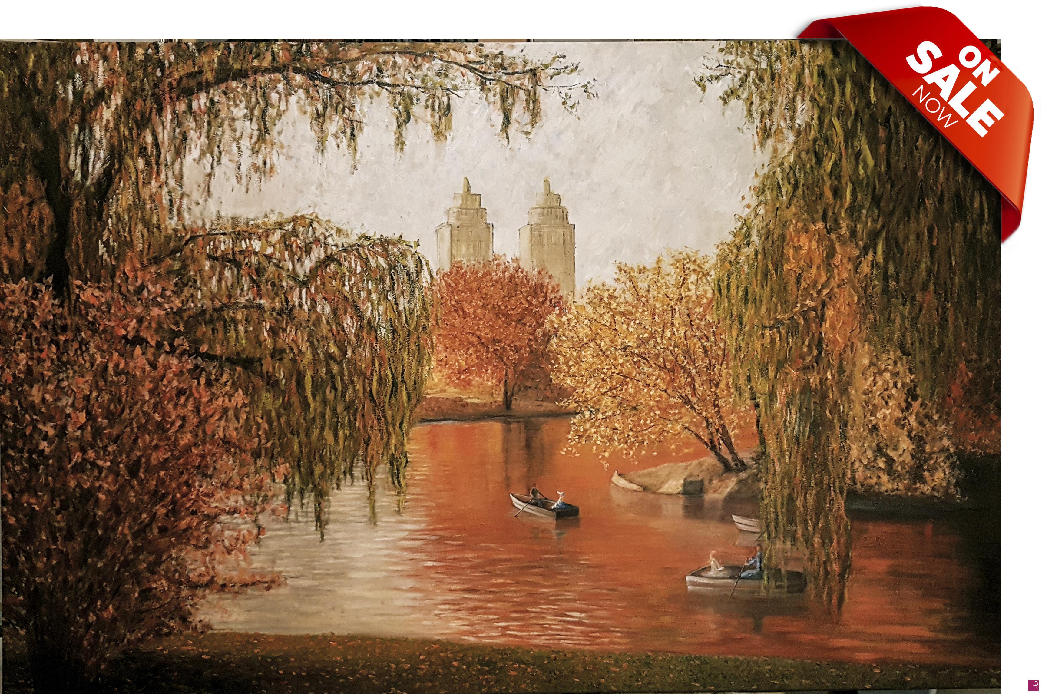 quadri in vendita online - autumn in central park * IN OFFERTA *