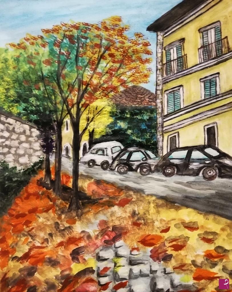 quadri in vendita online - Autunno a Pescasseroli