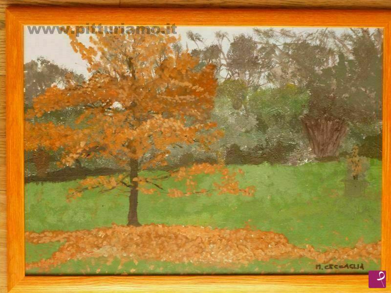 quadri in vendita online - AUTUNNO AL KEW GARDEN