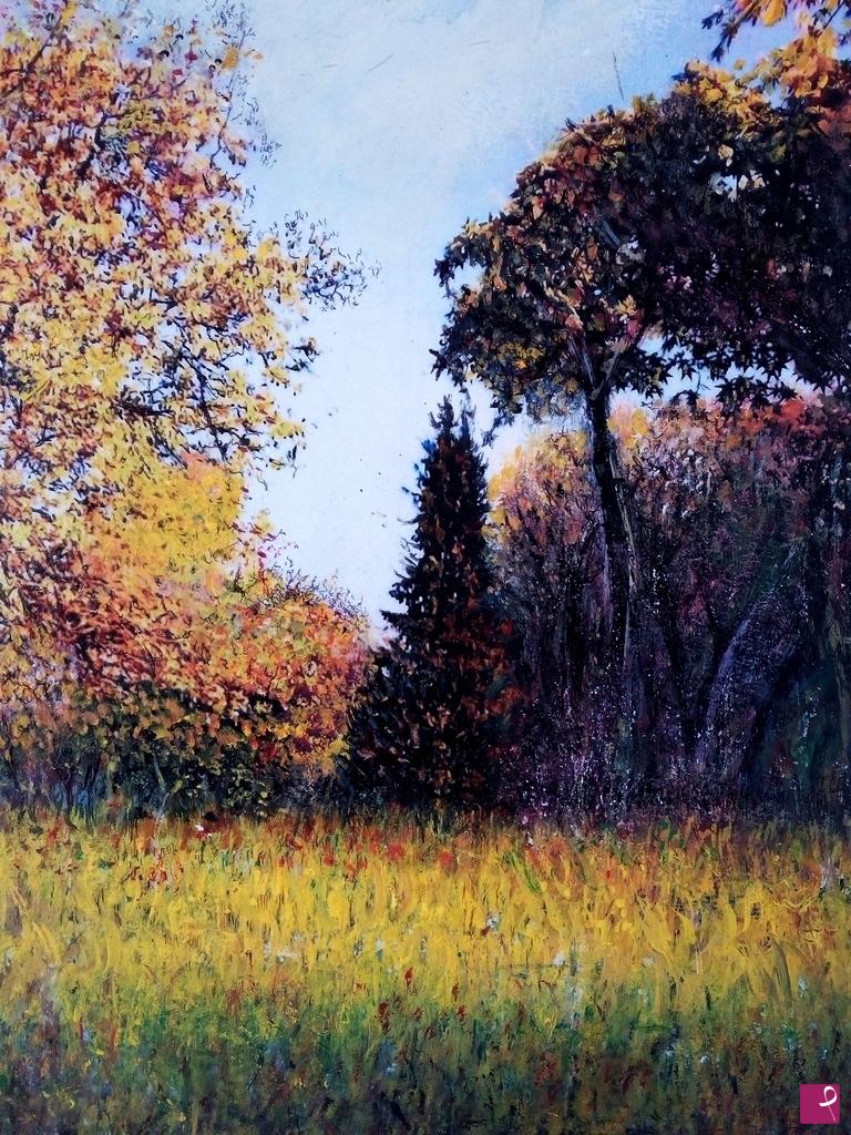 quadri in vendita online - Autunno  in villa 