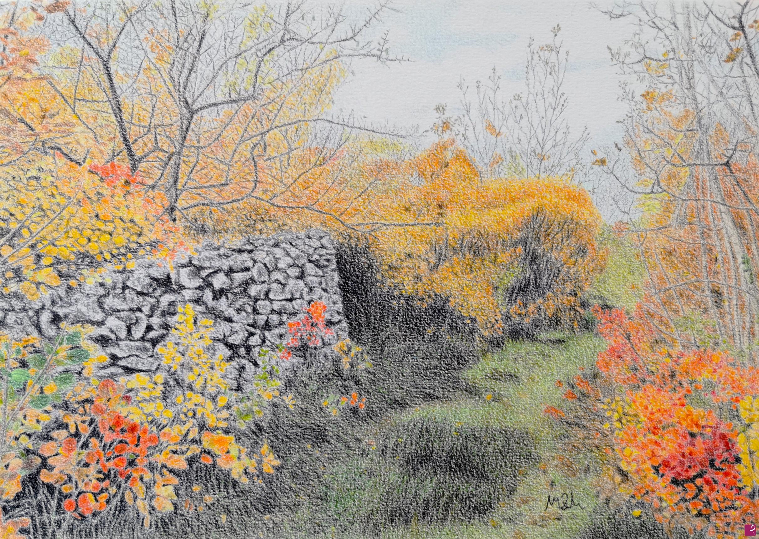 quadri in vendita online - Autunno sul Monte San Michele