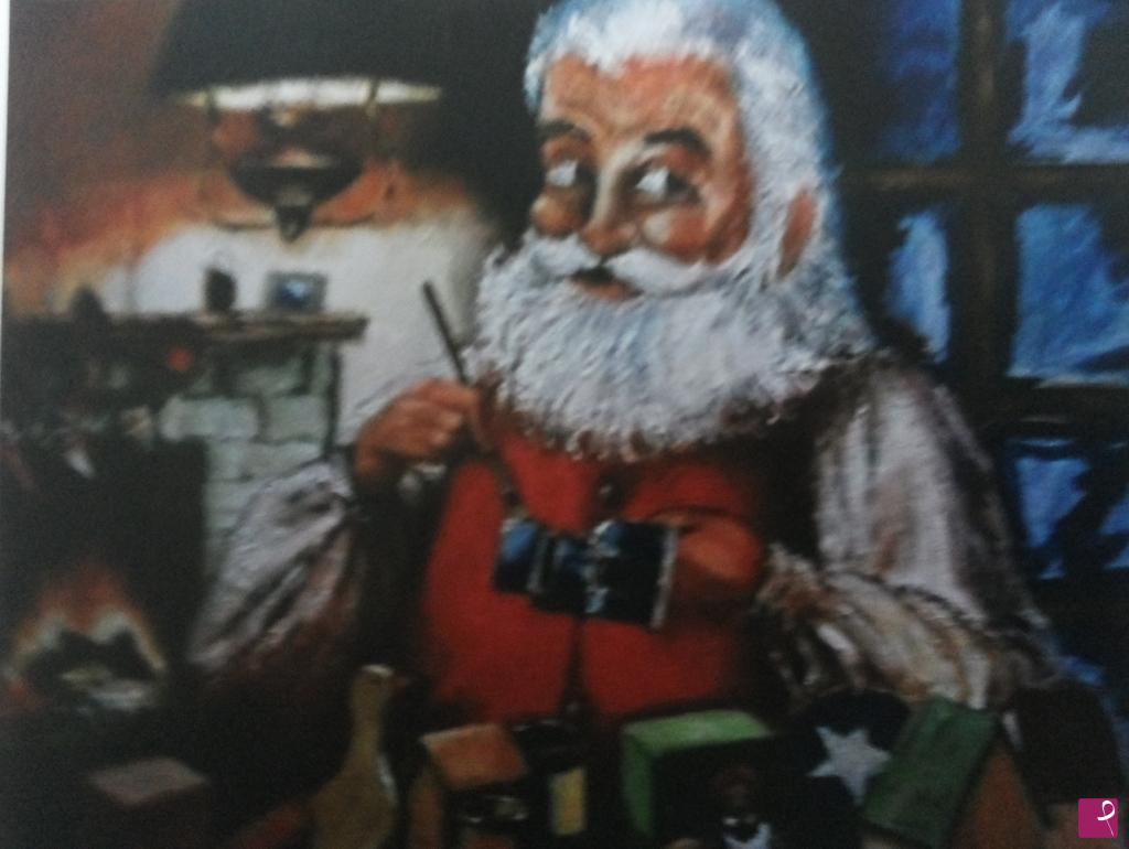 Quadro Babbo Natale.Collezione Privata Quadro Babbo Natale Antonio Salvato Pitturiamo