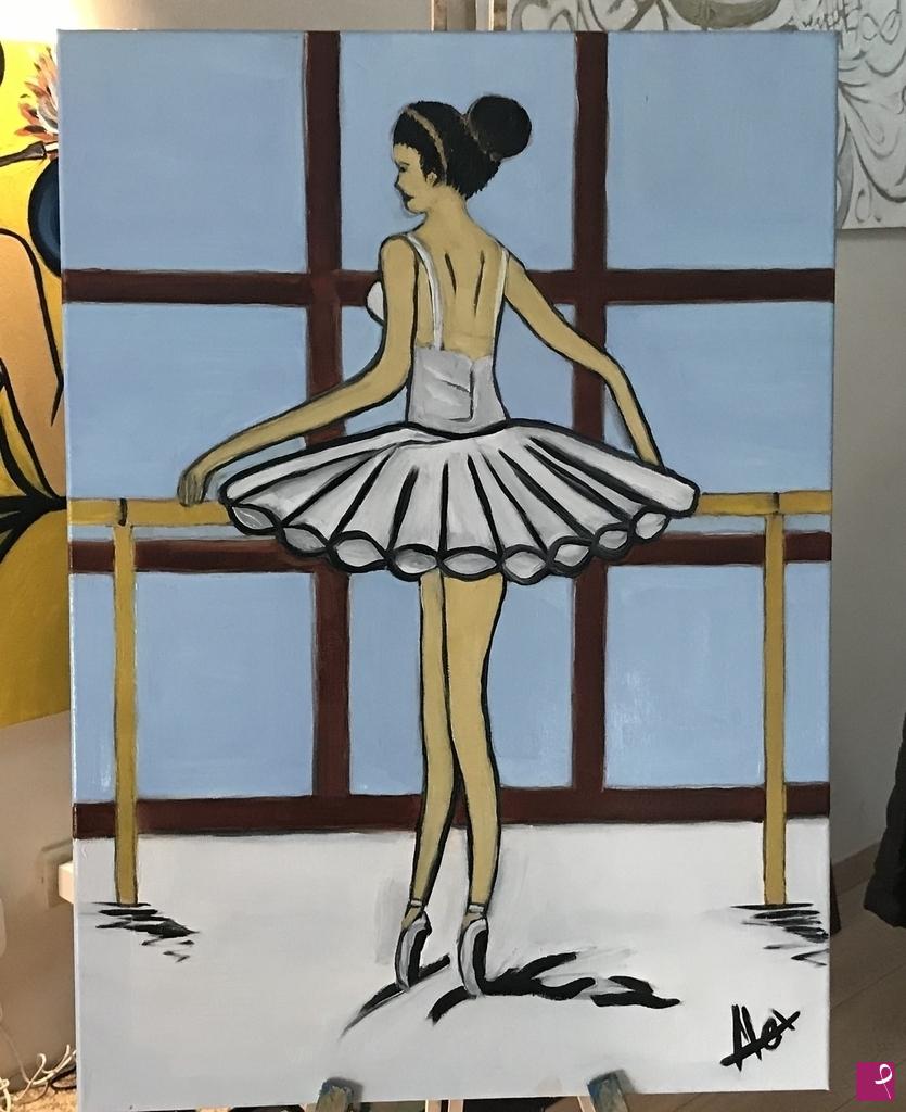 quadri in vendita online - Ballerina alla sbarra