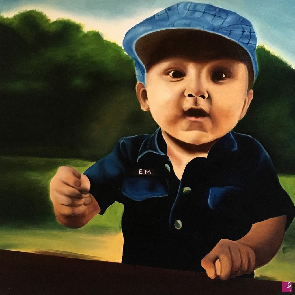 quadri in vendita online - Bambino al parco