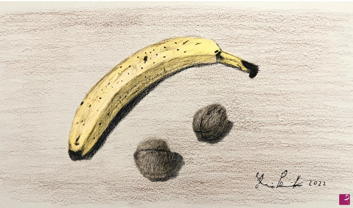 quadri in vendita online - Banana e noci