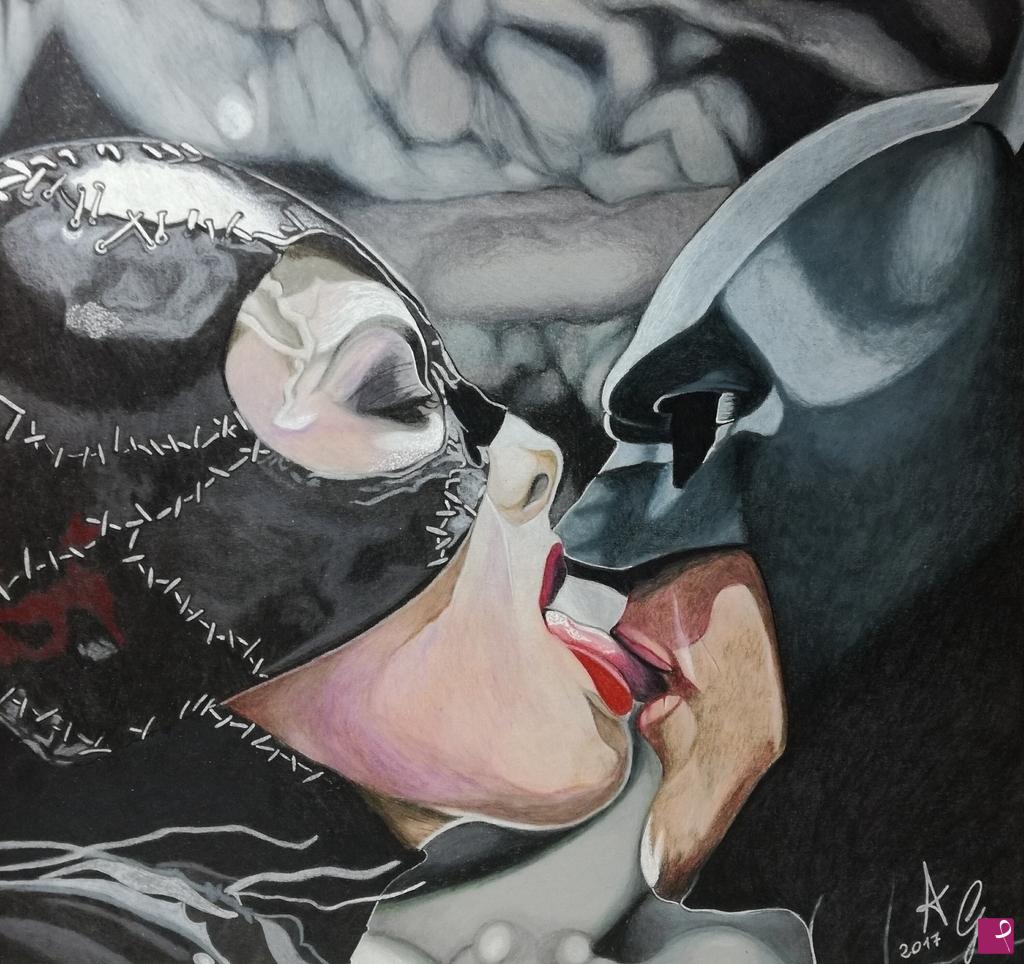 quadri in vendita online - Batman and Catwoman