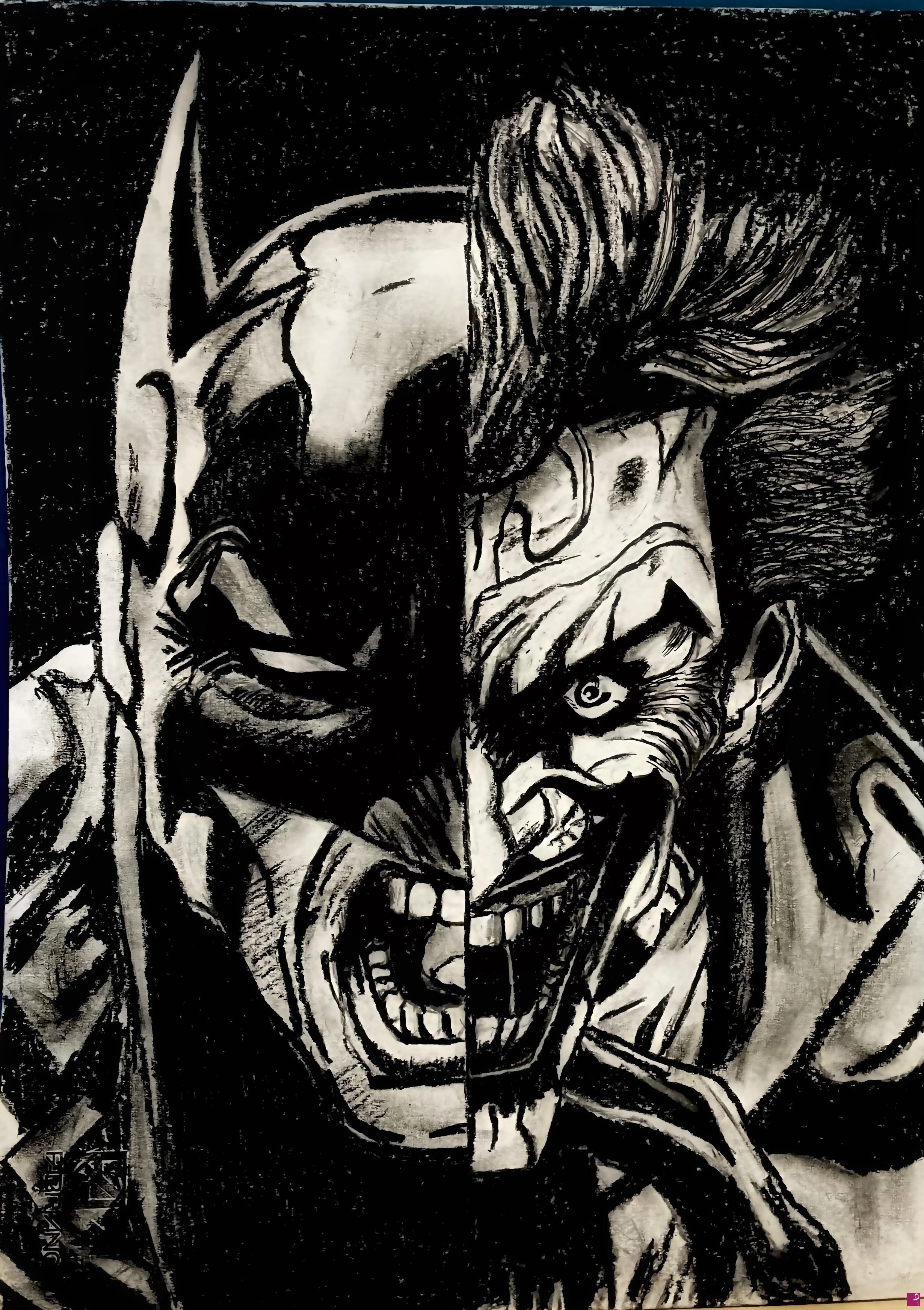 quadri in vendita online - Batman vs Joker