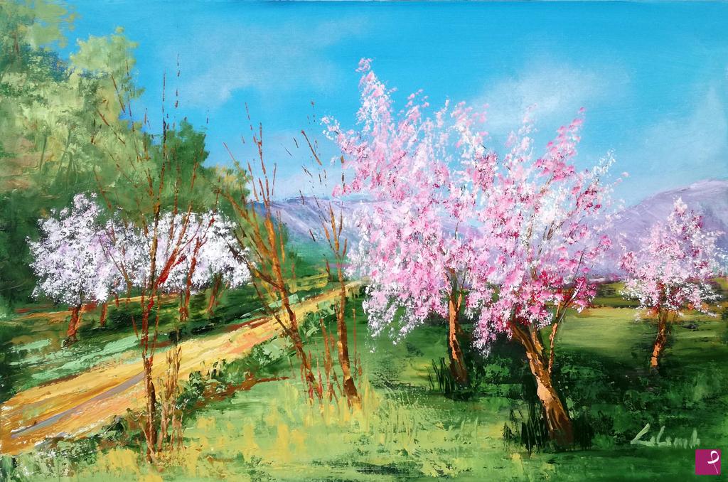 quadri in vendita online - Benvenuta primavera 2 - i peschi sono in fiore