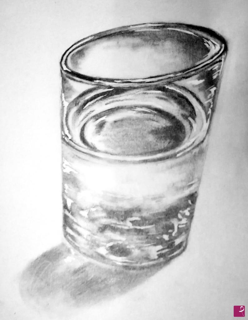 quadri in vendita online - Bicchiere d'acqua