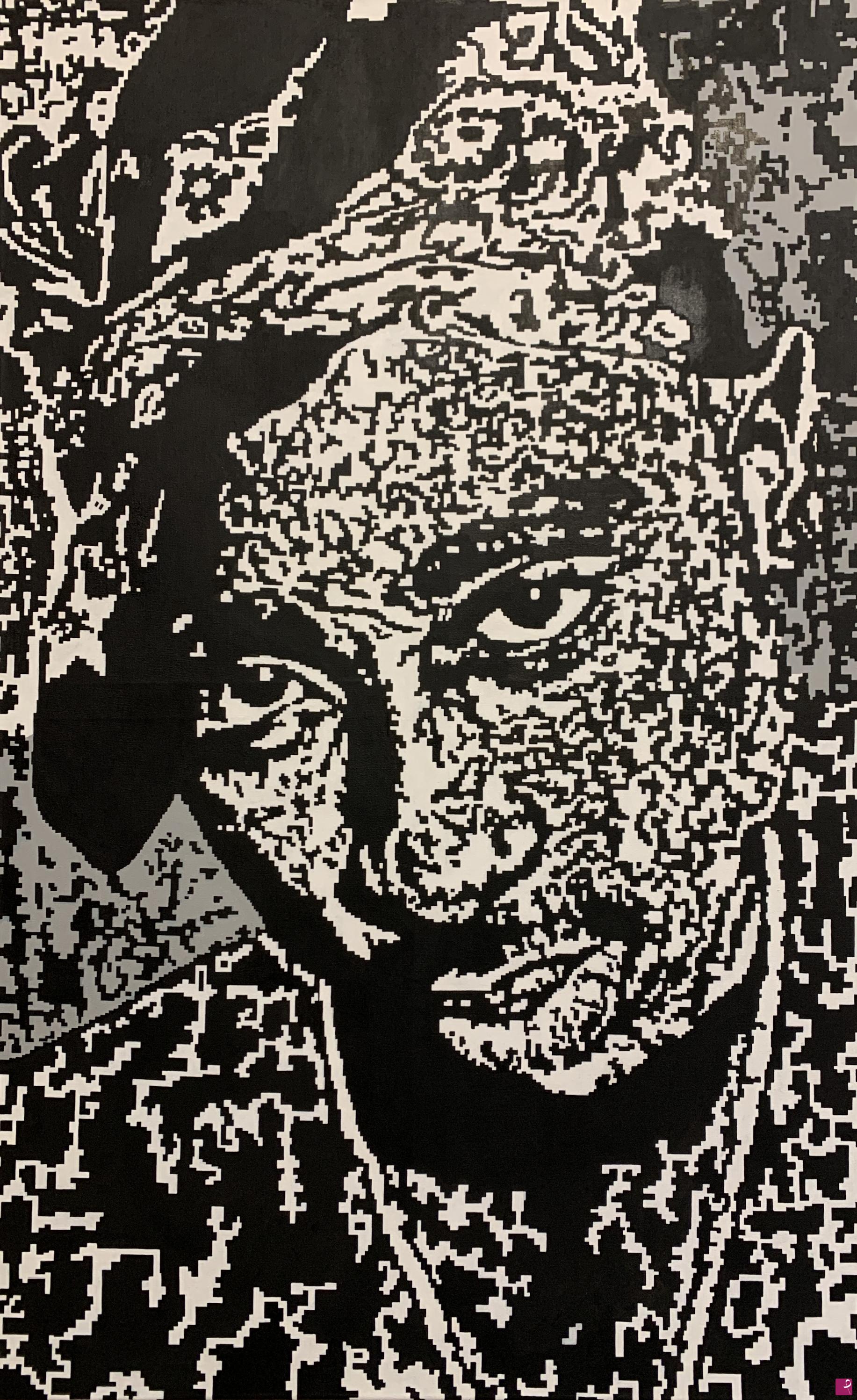 quadri in vendita online - Binary Faces — Tupac II