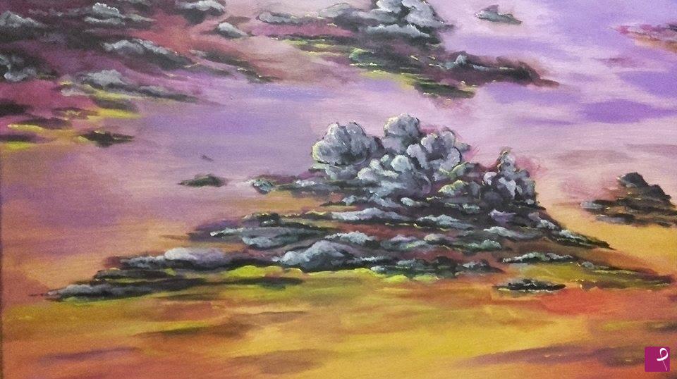 quadri in vendita online - black clouds