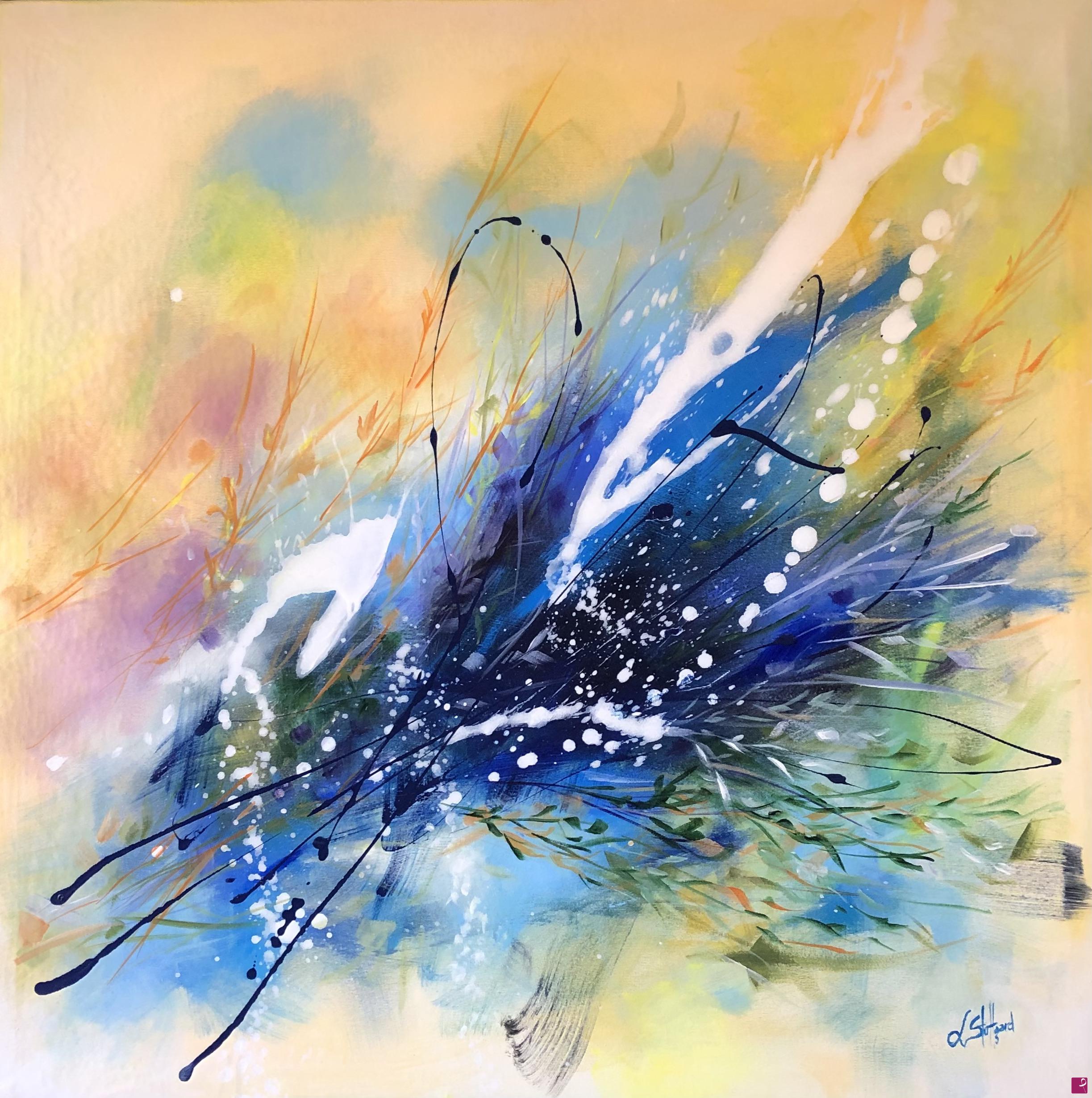 quadri in vendita online - Blu in fiore 