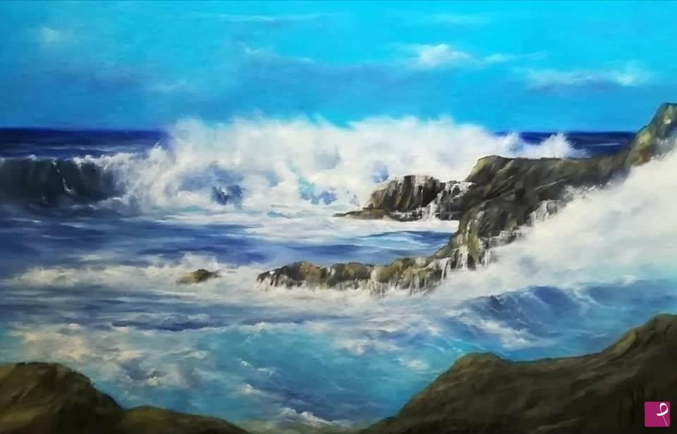 quadri in vendita online - Blu mare