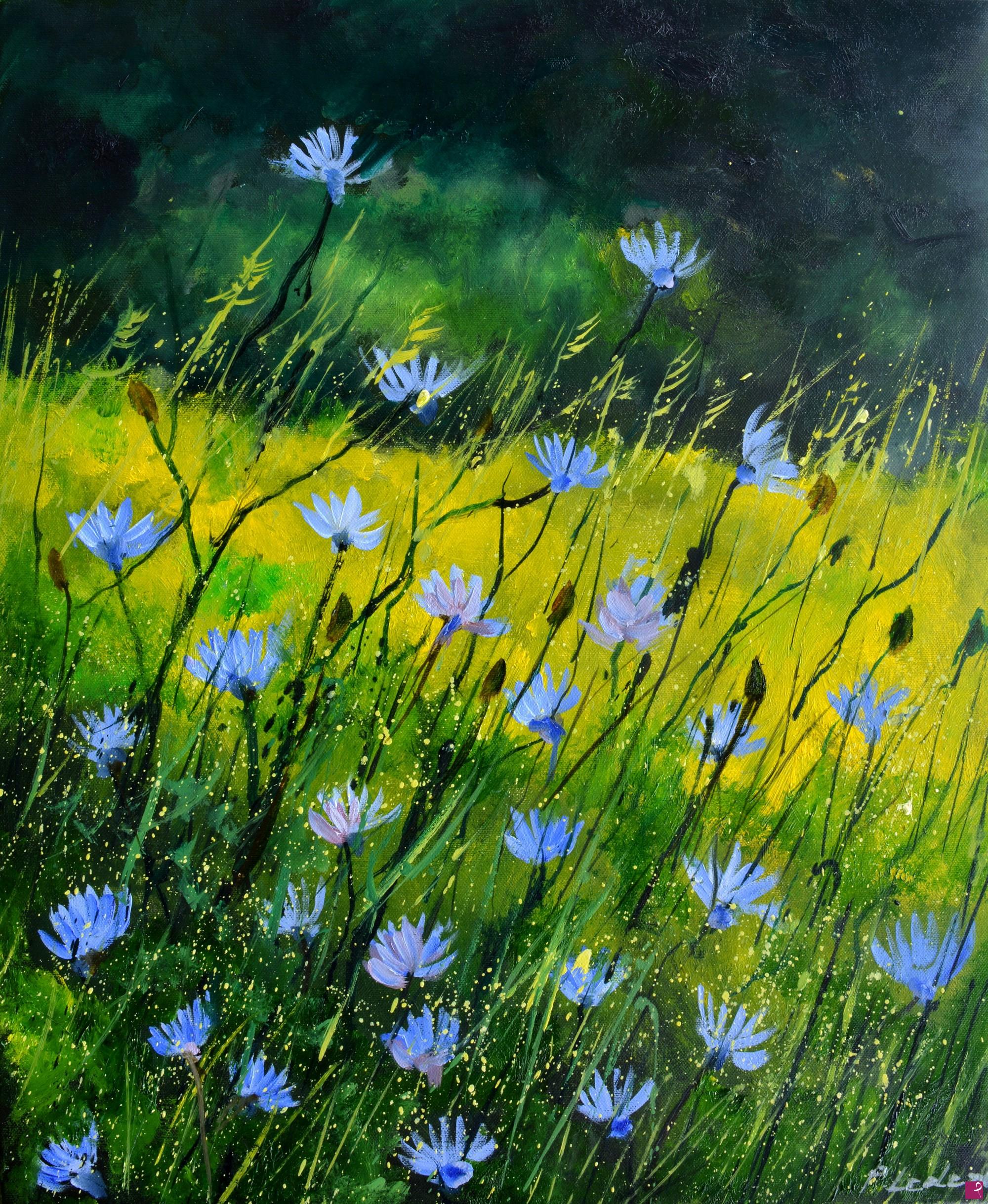 quadri in vendita online - Blue cornflowers
