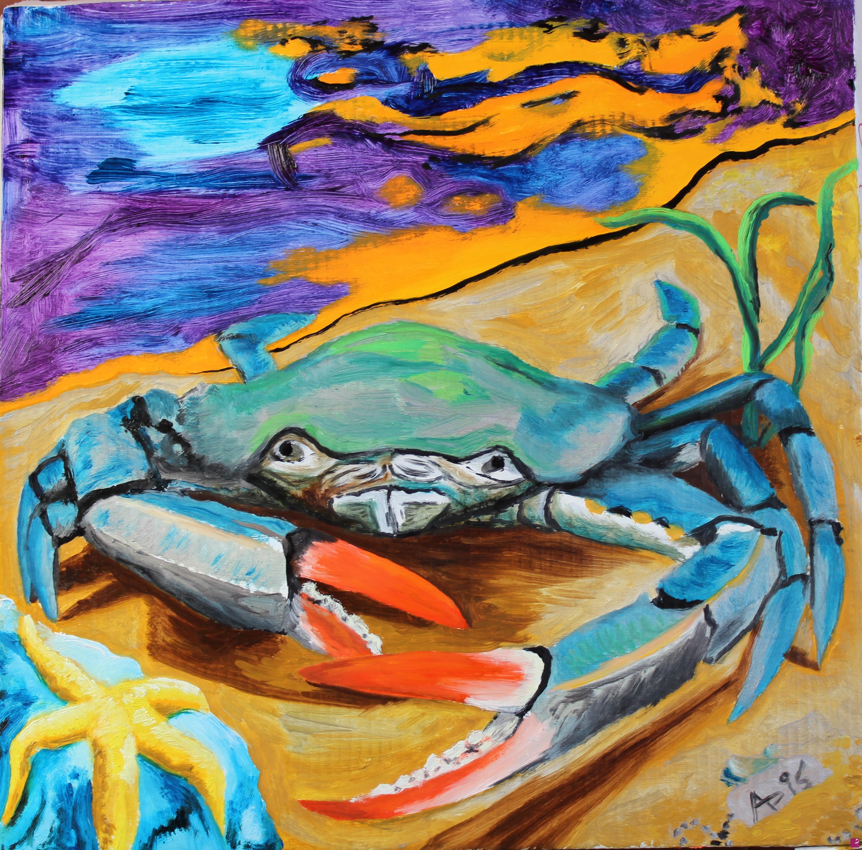 quadri in vendita online - BLUE CRAB!
