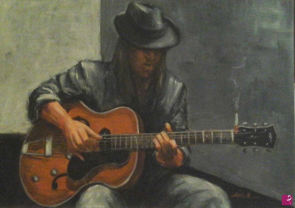quadri in vendita online - Blues Man 
