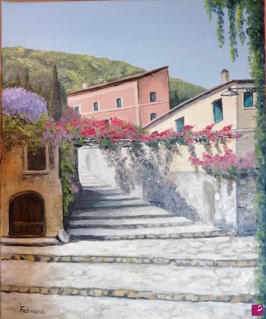 quadri in vendita online - Borgo antico
