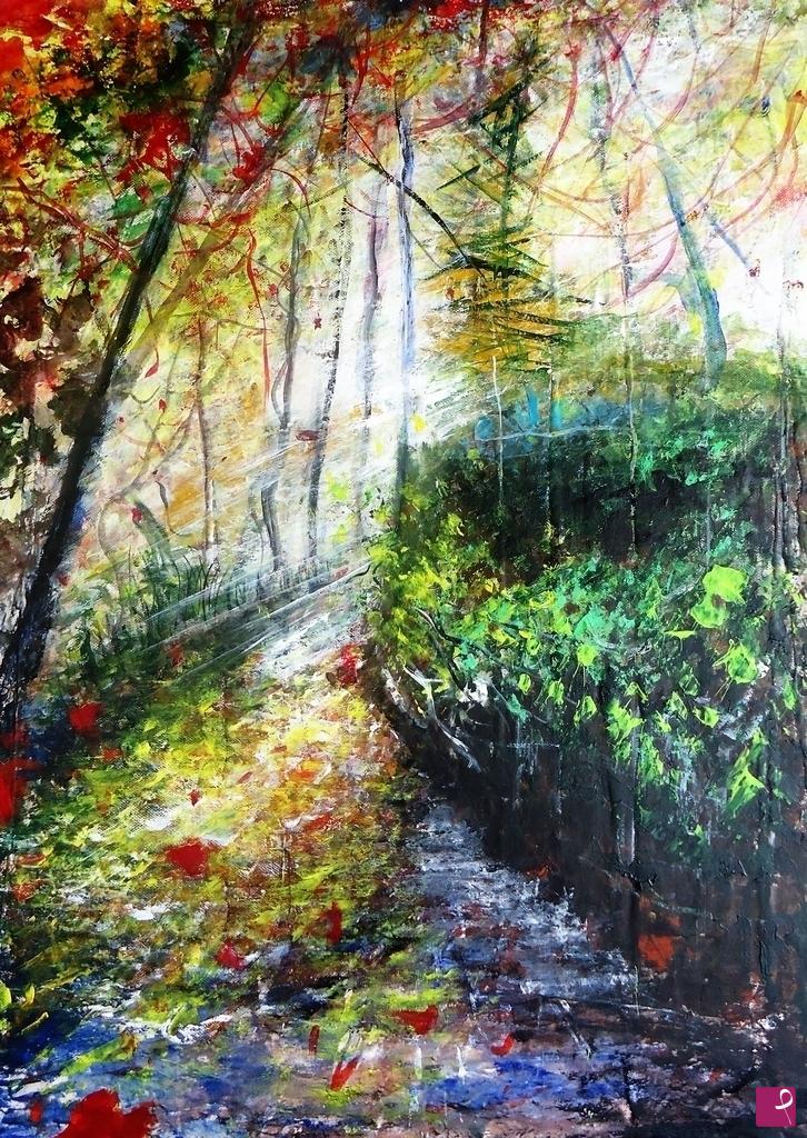 quadri in vendita online - BOSCO D'AUTUNNO