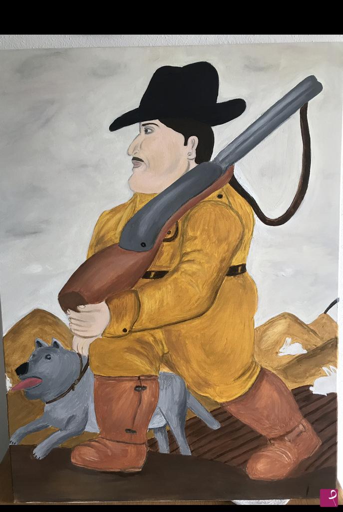 quadri in vendita online - Botero cacciatore
