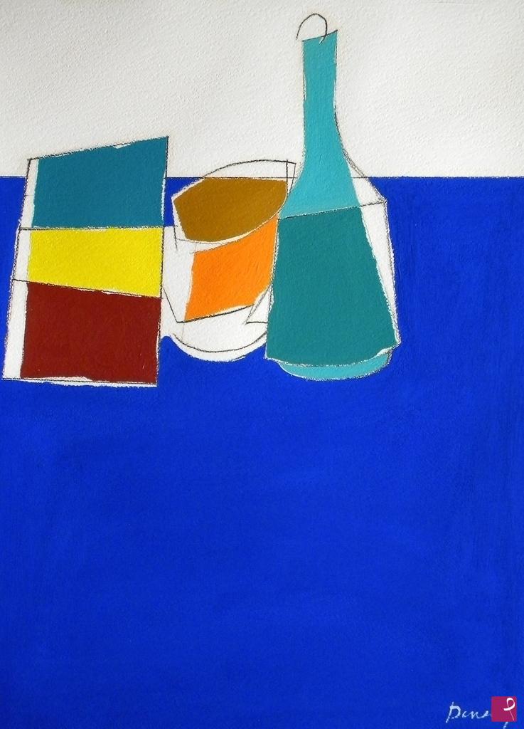 quadri in vendita online - Bottle and other items. Number two
