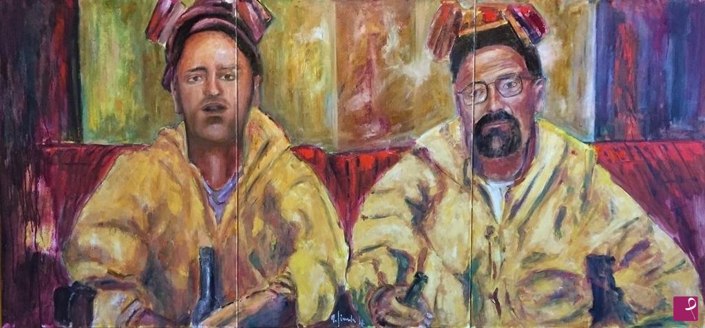 quadri in vendita online - Breaking Bad - Jesse e Walter