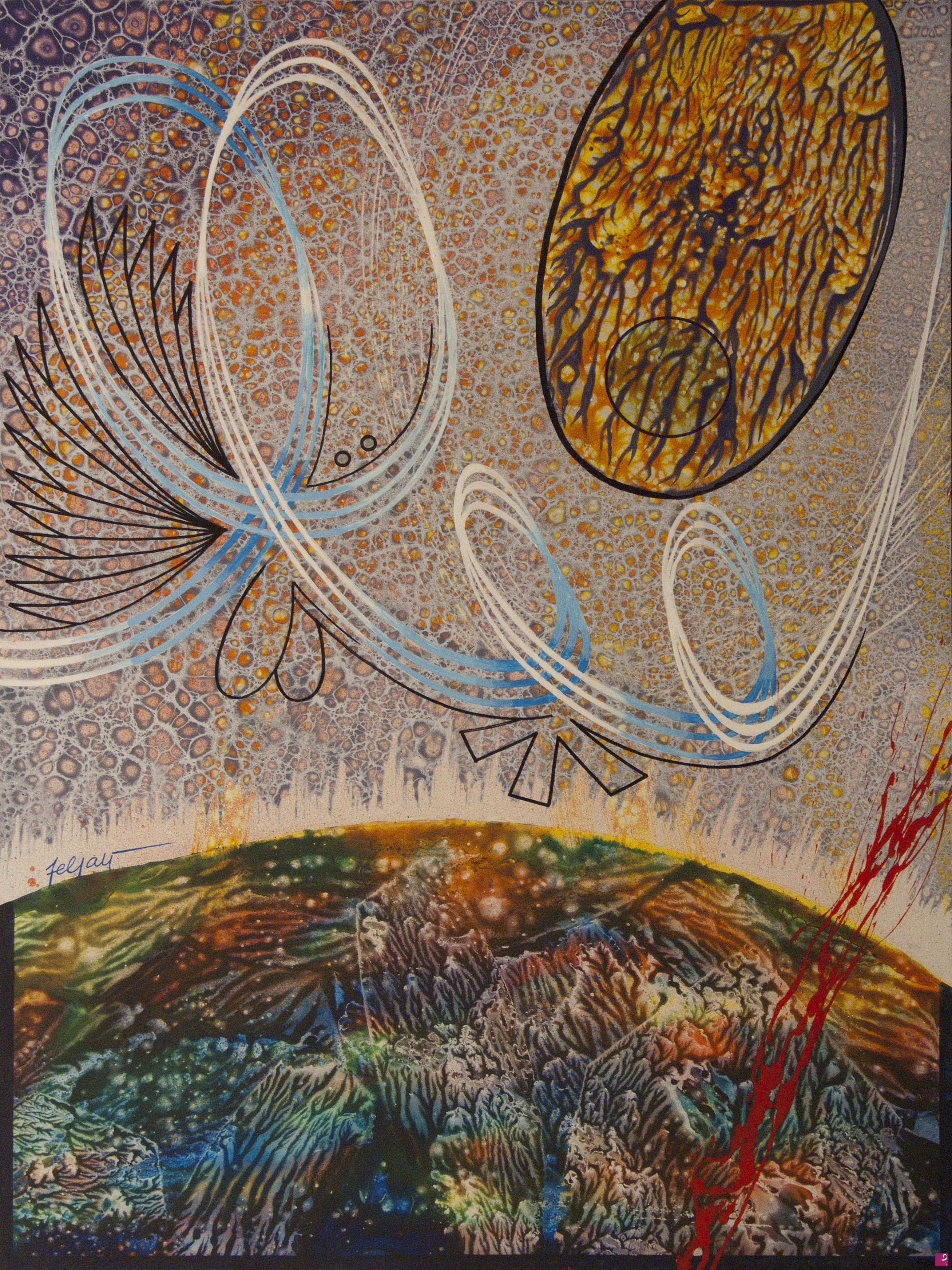 quadri in vendita online - Buco verde