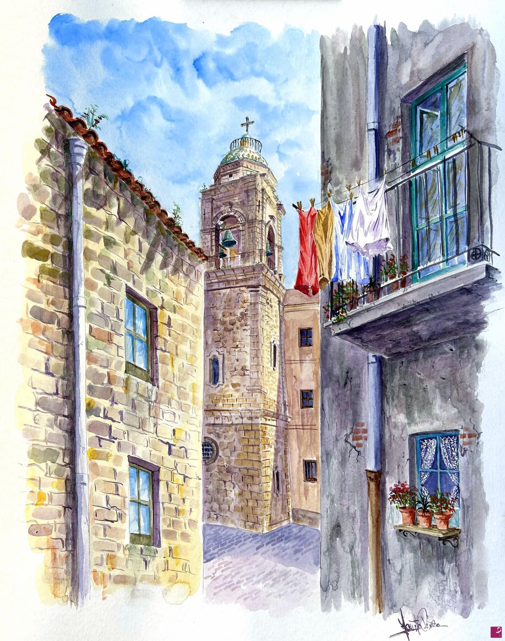 quadri in vendita online - Butera - Campanile San Rocco